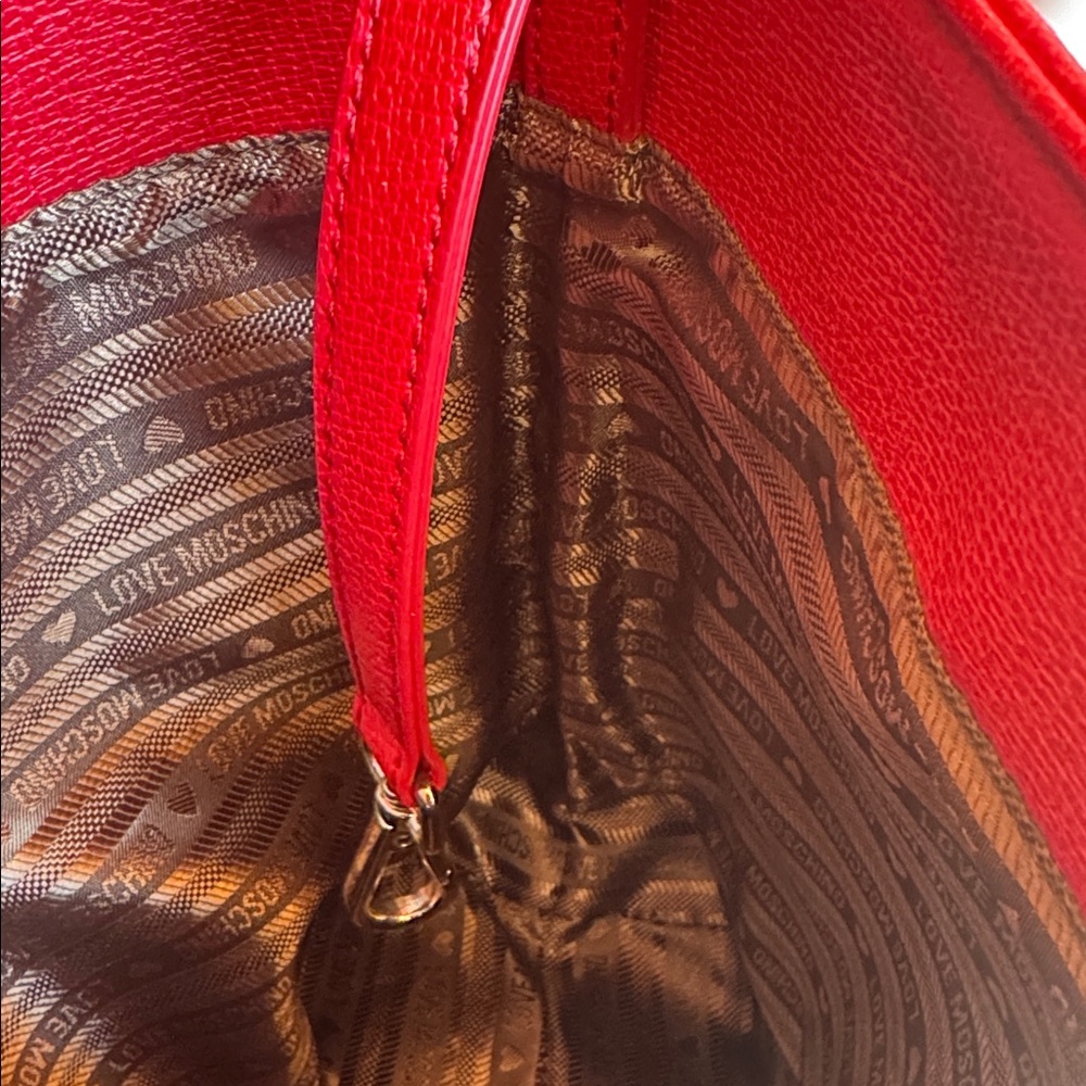 Love Moschino Red Leather Tote - Picture 7 of 11